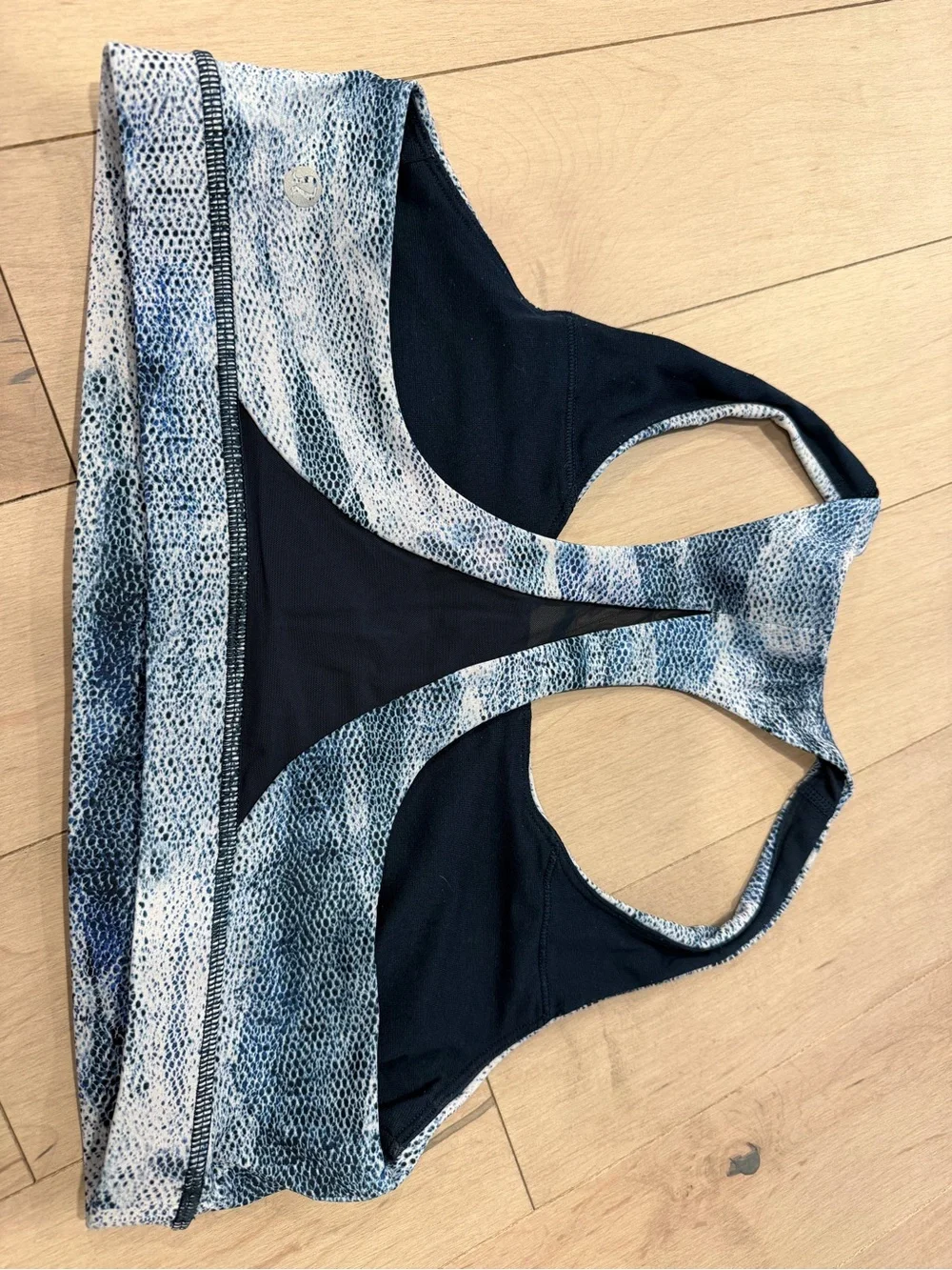 Lululemon Blue Snake Print Sports Bra